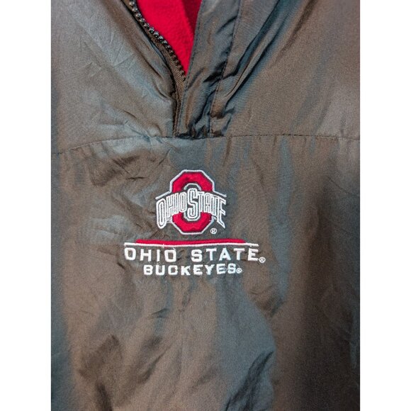Vintage Ohio State Buckeyes Pro Player Reversible Jacket Mens Large Black 1/4 - Picture 3 of 11